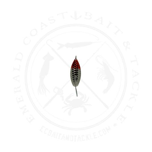 Aqua Dream 1/4 Weedless Spoon, 1/4 oz, Nickel/Red