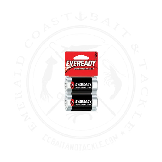 Eveready 1250SW-2 Super Heavy Duty D Batteries 2Pk