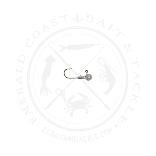 GOT-CHA Round Jig Head, 1/8 oz, Sz 1 Hook, Unpainted, 10/Pack