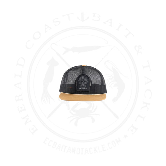 Grunden's Bait Ball Mesh Trucker- Black/Khaki