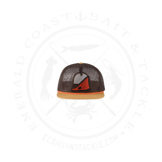 Grunden's Tailing Red Mesh Trucker