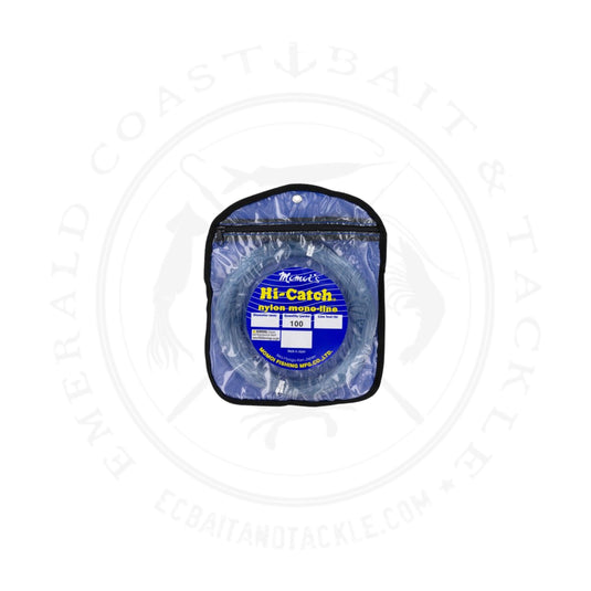 Hi-Catch Nylon Mono-Line Leader Material - 100 yd. Coil - 300 lb. - Smoke Blue