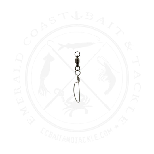 Hi-Liner Brass Crane Swivel  w/ Tournament Snap 5pk-Matte Black