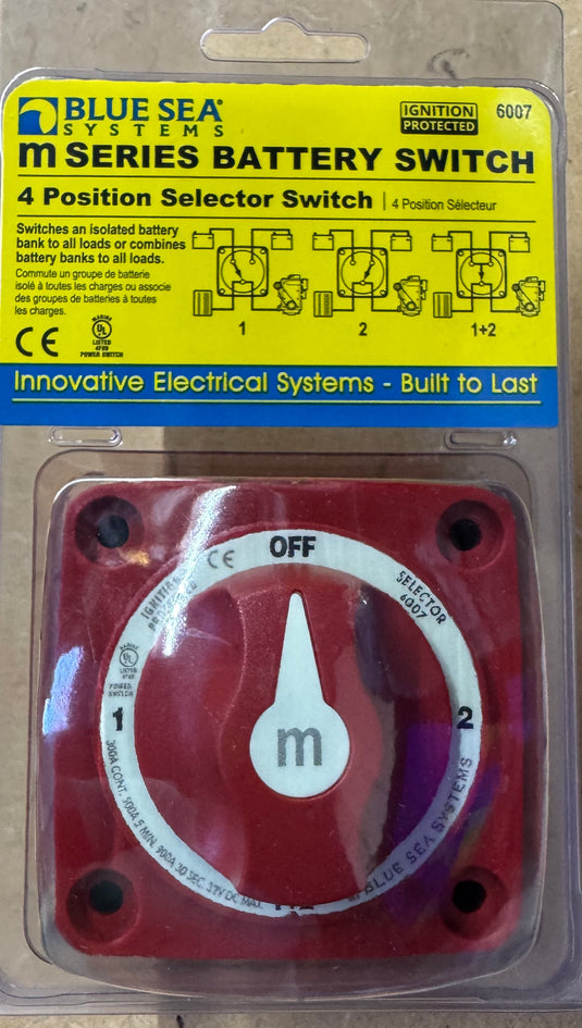 Blue Sea System M Series Battery Switch 4 Position Selector Switch