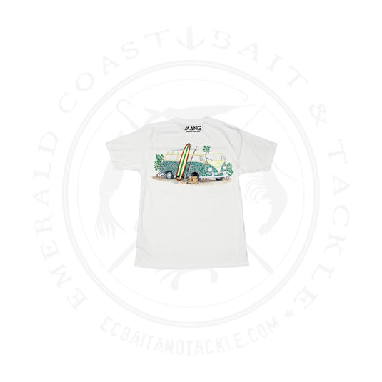 MANG Men's Casual Peace MANG Cotton S/S White