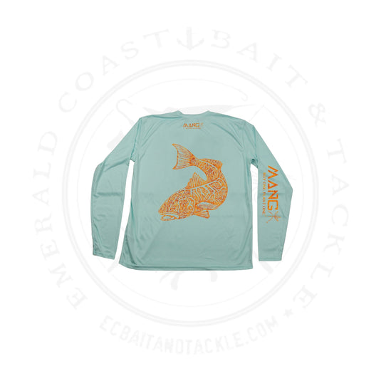 MANG Men's Performance L/S Fuego Redfish Seagrass