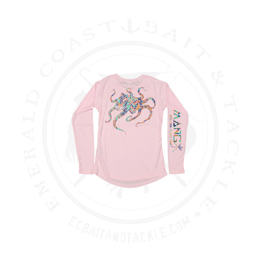 Mang Gear Women's Perf. L/S Coral Restoration Octamang- Pink