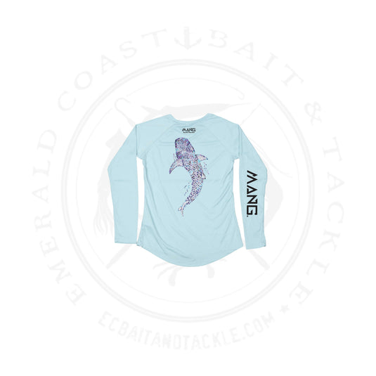 Mang Gear Womens Perf L/S Whale Shark Arctic Blue