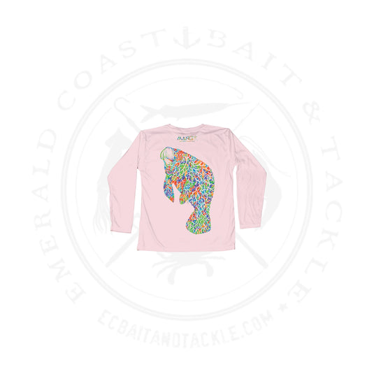 Mang Gear Youth Perf L/S Bimini Twist Mangatee  - Pink