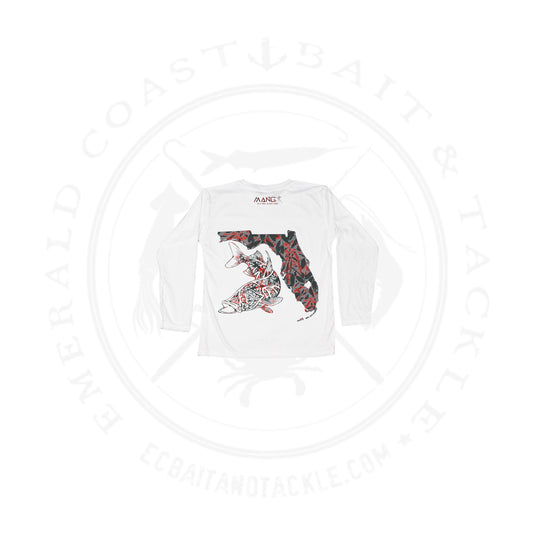 Mang Gear Youth Perf L/S CCA Florida Redfish