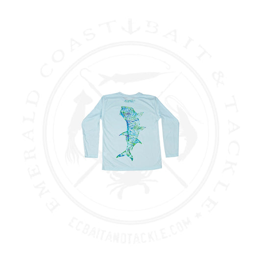 Mang Gear Youth Perf L/S Tarpon Mang Arctic Blue