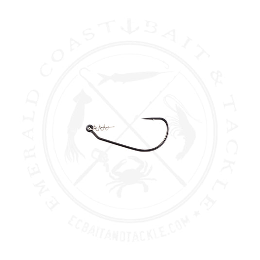 Owner 5132 TwistLock Bass Hook with Centering-Pin Spring, Needle Point, Forged Shank, 3X Strong, Black Chrome
