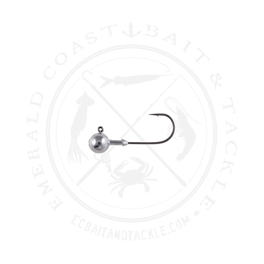 Owner 5145 Ultrahead Round Jighead, Black Chrome, 5/Pack