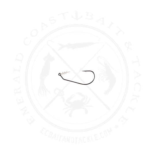 Owner 5167 TwistLock Light Soft Plastic Hook with Centering-Pin Spring, Needle Point, 1X Strong, Black Chrome