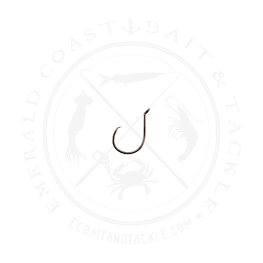 Owner 5178 SSW Up-Eye Circle Hook, Hangnail Point, Medium Shank, Offset, Up Eye, Black Chrome