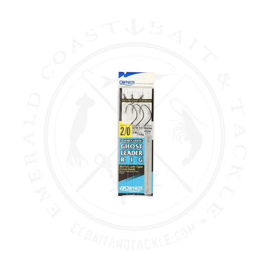 Owner 5214 Ghost Leader Fluorocarbon, w/Light Circle, Black Chrome