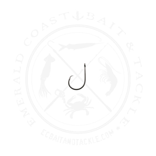 Owner 5379 SSW Circle Hook, Hangnail Point, Medium Shank, Non-Offset, Straight Eye, Black Chrome