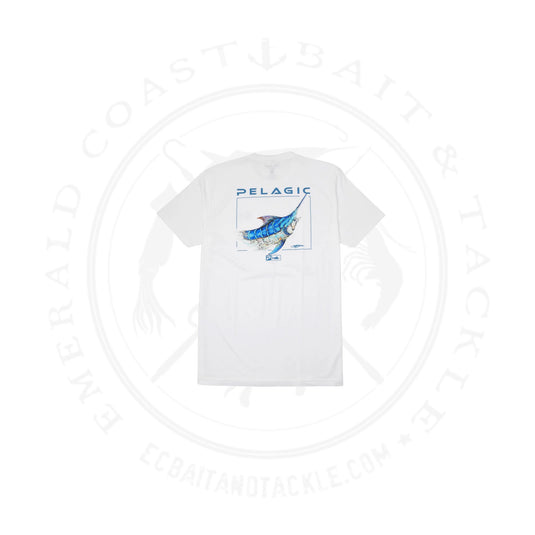 Pelagic - Premium Tee Goione Marlin White