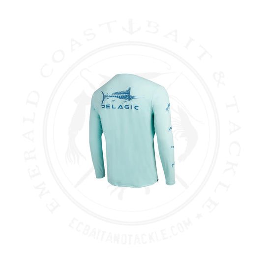 Pelagic Stratos LS Gyotaku Fish - Turquoise