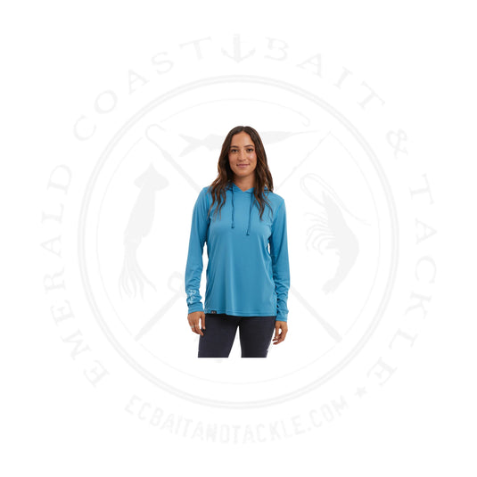 Pelagic Womens VaporTek Hooded - Solid - Ocean