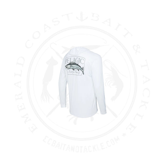 Pelagic Youth Hood Aquatek Wahoo'd White