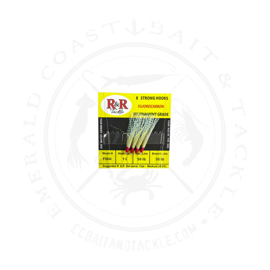 R&R Tackle Fsh4 Sabiki Rainbow Flash 4 hks Sz 15