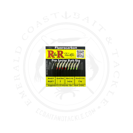 R&R Tackle Sabiki 4 Red/4 Green Sz 7 Hks/ Fluorocarbon