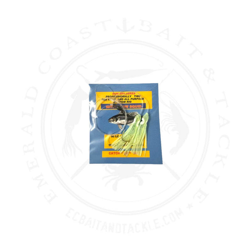 Load image into Gallery viewer, Run Off Lure 3.5in Full Body Squid 4pk
