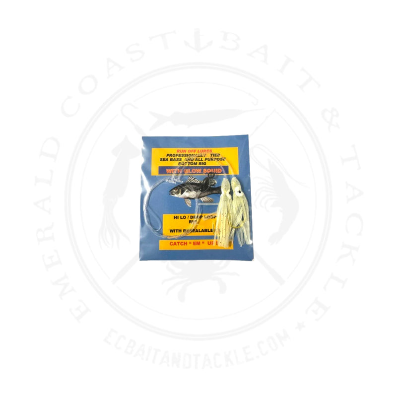 Load image into Gallery viewer, Run Off Lure 3.5in Full Body Squid 4pk
