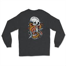 Fathom Offshore Retro Skull Dark Heather - LS